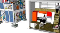 Tiny House. Living Cube single and love