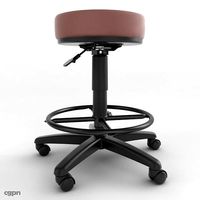 Adjustable Height Stool with Footring 083d model