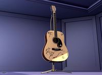 Fully Textured Acoustic Guitar3d model