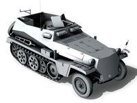 SD.KFZ.250/1 - Half-track troop carrier3d model