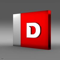 Derbi one letter 3d Logo3d model