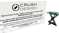 Mesa Redonda Cruzada Vidro - Crush Design