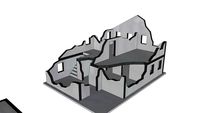 28MM (1:56th) scale ruined building 5mm walls
