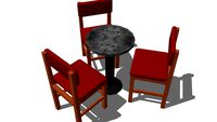 Three seats bar table (small file size)