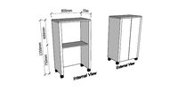 Custom made cabinet c/w roller