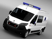 Peugeot Boxer Van Ambulance 20153d model