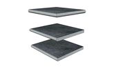 Aeras Porcelain Steps 596 × 500 with 40mm Bullnose Edge With Drip Groove