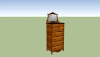 antique oak highboy dresser