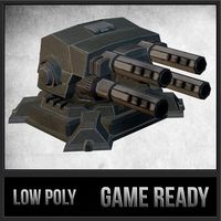Machinegun Turret 013d model