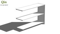 Qin Q2 Bamboo Shelf - Extension 1210 - Stained Light White Color