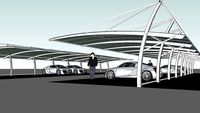 Parking Outer Garage Tensile structure NO01 design by Bagher Shakeri