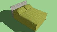 Queen Size Bed + Frame + HeadBoard, Mattress, Box Spring, Bedspread and 4 Pillows