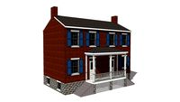 Greek Revival Two-Door House