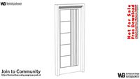 Single Door Size 80cm 200cm #01 WG Studio Free Model