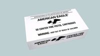 American Eagle,white box,9mm Parabellum, 123 gr FMJ Flat Point,Ammo box