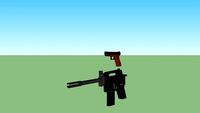 M16 pistol and Glock