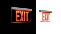 Plexiglass exit sign