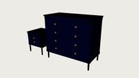 Vintage-classic bedside and drawer