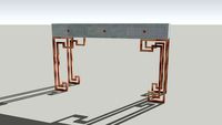 Hollywood Regency Sofa Table
