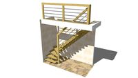 escalier quart tournant limon central