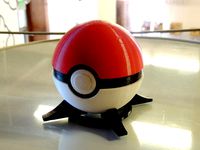 Pokeball (with button-release lid) by Intentional3D