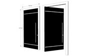 PORTA PIVOTANTE MÉDIA-ALTA BLACK PIANO - CST01PT02