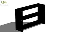 Qin Q2 Bamboo Shelf - Basic 1210 - Stained Dark Gray Color