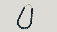 30 Deep Teal Jumbo Recycled Glass Beads