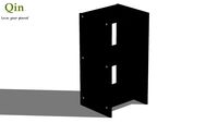 Qin Q2 Bamboo Shelf - Basic 390 - Stained Dark Gray Color