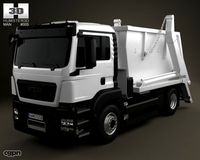 MAN TGS Skip Loader Truck 20123d model