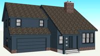 Cedar Contemporary house (1970s-1980s suburban)
