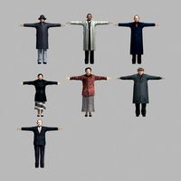 asian people3d model