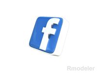 FaceBook letter3d model