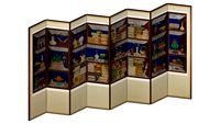 한국 전통 병풍 책가도 Korean Traditional Folding Screen 19C 'ChaekGaDo' 3D Artworks