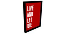 Quadro: Live and let die 21x30cm - Tipografias Musicais
