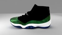 Air Jordan 11 Green Snakeskin3d model