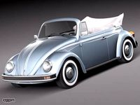 Volkswagen beetle 1980 convertible3d model