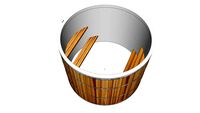 Round Therapy Cedar Hot Tub (7 ft diameter, 5 ft deep)