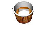 Round Cedar Hot Tub ( 5 ft diameter, 4 ft deep)