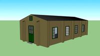 40' by 18' Temp Brick Hut