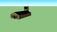 28' x 60' Temp Brick Bldg with water tower