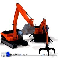 excavator collection 43d model