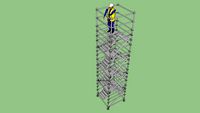 ANDAMIO MULTIDECCIONAL 1.40 X 1.40 X 5MT ALTURA CON RUEDAS Y ESCALERAS INTERNAS