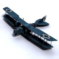 Friedrichshafen G.III German Bomber3d model