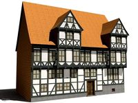 Timber framed House of 17003d model