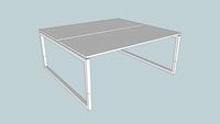 Connex P4Z bench, O-poot in hoogte verstelbaar, 180x165 cm