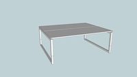 Connex P4Z bench, O-poot in hoogte verstelbaar, 200x165 cm