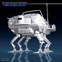 Sc-fi desert rover with legs3d model