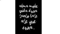 POSTER ALMA MOLE VIDA DURA TANTO BATE ATÉ QUE CURA