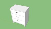 BRUSALI IKEA Dresser 3-drawer chest